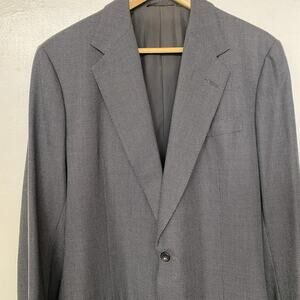 Vintage 1980s Bespoke Grey Texture Sport Jacket Formal Suit Fallon Harvey London